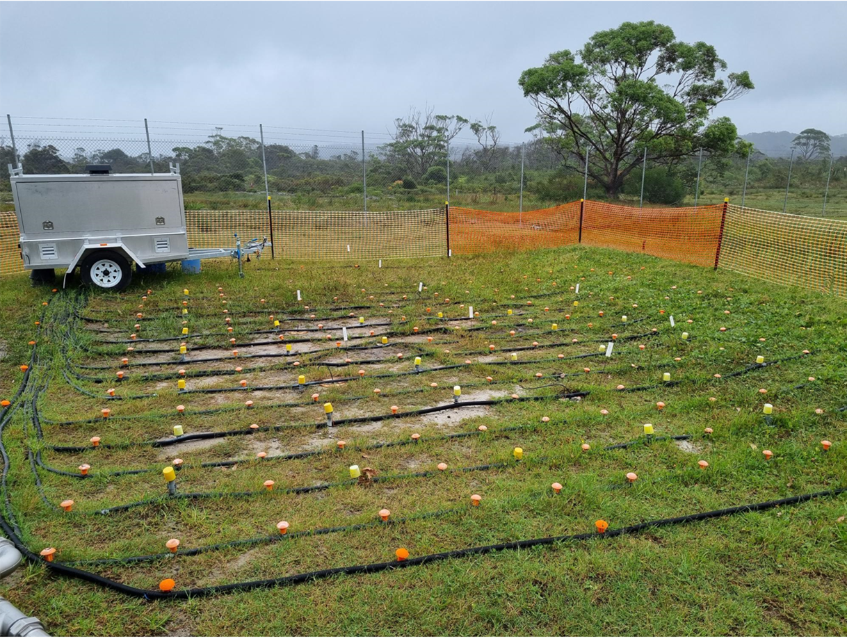 Example site deployment of nanoremediation enhanced by electrokinetics.